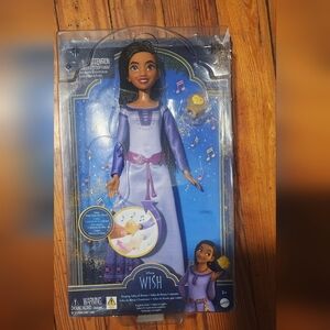 Mattel Disney Wish Singing  Asha. Sings "This Wish" In English. Posable And Star
